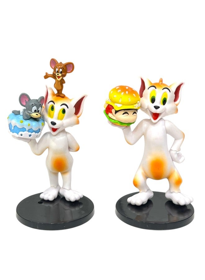 AUGEN Tom & Jerry Set of 6 Action Figure Limited Edition for Car Dashboard, Decoration, Cake, Office Desk & Study Table (12cm)(Pack of 6) - Image 3